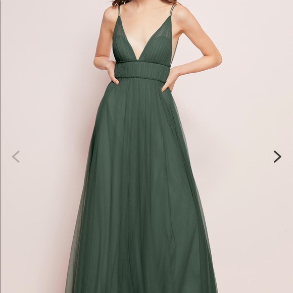 W.Too Callie bridesmaid dress evergreen - Picture 2 of 2